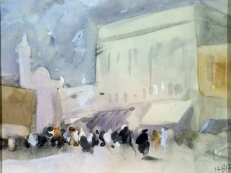 Una escena de mercado en Karachi